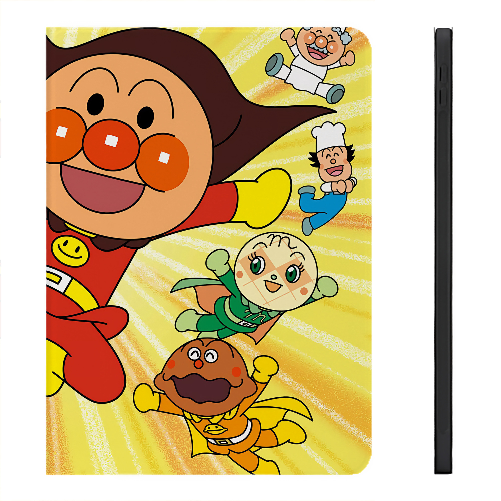 （画像用） アンパンマン Anpanman IPadケース ペンホルダー付き ブックスタイルデザイン